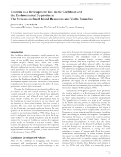 Tourism as a Development Tool in the Caribbean