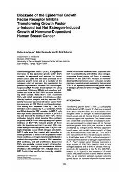 Blockade of the Epidermal Growth Factor Receptor Inhibits