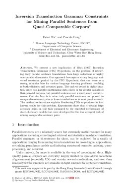 Inversion Transduction Grammar Constraints for Mining Parallel