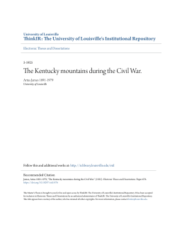 The Kentucky mountains during the Civil War. - ThinkIR