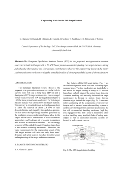 Engineering Work for the ESS Target Station