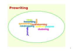 Prewriting and Planning
