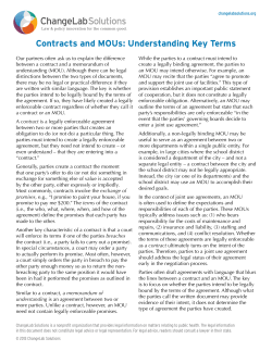 Contracts and MOUs: Understanding Key Terms