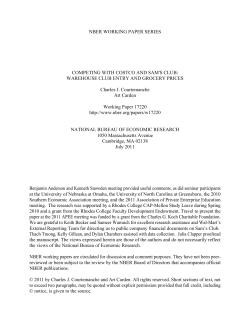 Competing with Costco and Sam`s Club: Warehouse Club Entry and