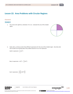 Grade 7 Mathematics Module 6, Topic D, Lesson 22