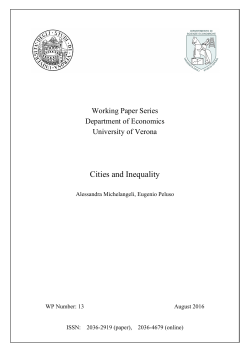 Cities and Inequality