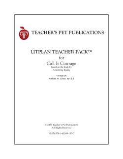 Call It Courage - Teacher`s Pet Publications