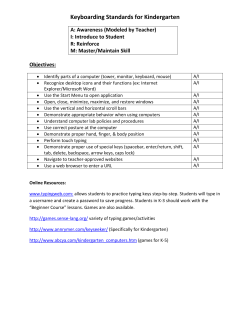Keyboarding Standards for K-5