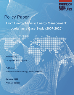 From energy mess to energy management : Jordan as a case study