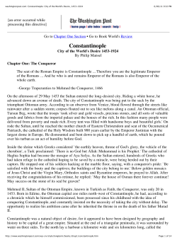 Constantinople: City of the World`s Desire, 1453-1924