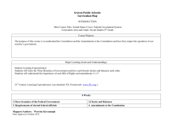 Civics: Federal Government Curriculum