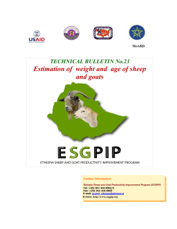 Estimation of weight and age of sheep and goats