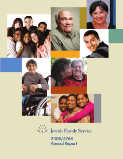 2008/5768 Annual Report - Jewish Family Service of Colorado