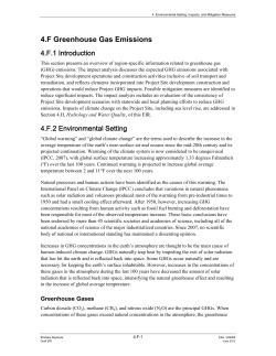 Chapter 4, Section 4.F, Greenhouse Gas Emissions