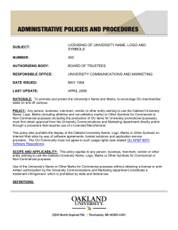 licensing of university name, logo and symbols number: 450