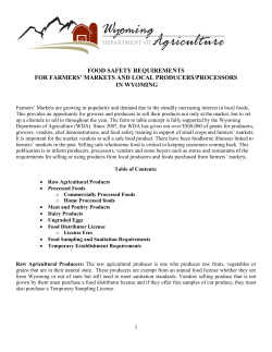 food safety requirements for farmers` markets and local producers