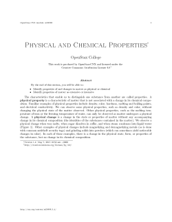 Physical and Chemical Properties