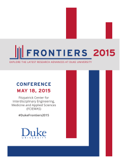 Frontiers 2015 - Duke Pratt School of Engineering