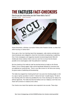 The Factless Fact-Checkers | Frontpage Mag