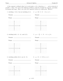 Name: Advanced Algebra Graphs 02 A line segment is defined