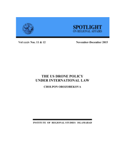 the us drone policy under international law