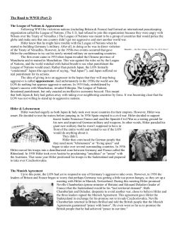 Road to WWII Reading (Part 2)