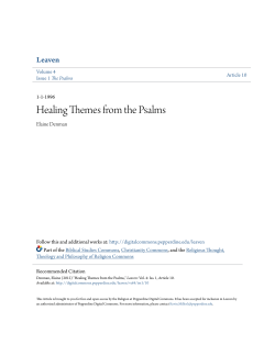 Healing Themes from the Psalms