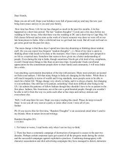 Dear friends, Hope you are all well. Hope your holidays were full of