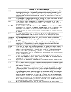 Timeline of Westward Expansion - Montgomery County Public Schools