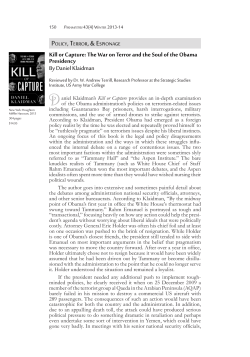 Kill or Capture: The War on Terror and the Soul of the Obama