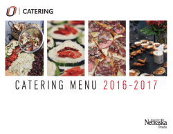 Campus Catering Menu - University of Nebraska Omaha