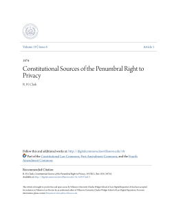 Constitutional Sources of the Penumbral Right to