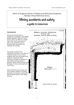 Mining accidents and safety