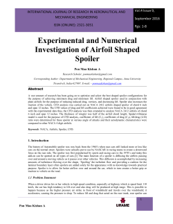 Experimental and Numerical Investigation of Airfoil Shaped Spoiler