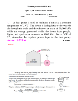 6&ndash;51 A heat pump is used to maintain a house at a constant