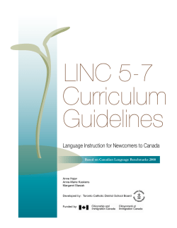 LINC 5-7 Curriculum Guidelines