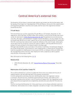 Central America`s external ties