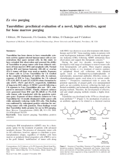 Ex vivo purging Taurolidine: preclinical evaluation of a