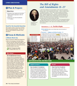 The Bill of Rights and Amendments 11&ndash;27