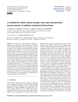 A method for stable carbon isotope ratio and concentration