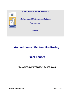 Animal-based welfare monitoring - Wageningen UR E-depot