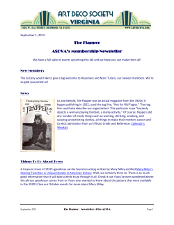 The Flapper ASDVA`s Membership Newsletter