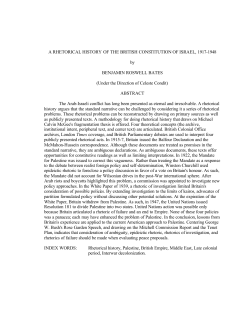 A RHETORICAL HISTORY OF THE BRITISH CONSTITUTION OF