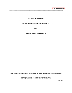 technical manual army ammunition data sheets for demolition