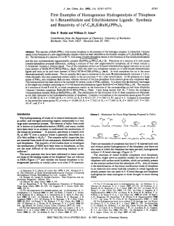 First Examples of Homogeneous Hydrogenolysis of Thiophene to 1