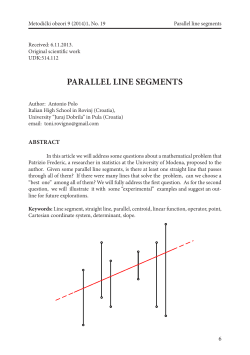 PARALLEL LINE SEGMENTS