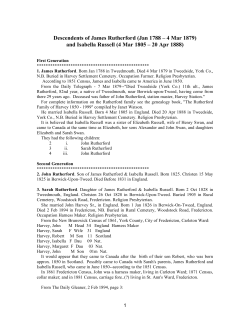 Descendents of James Rutherford