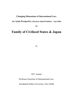 Family of Civilized States - Virtual Centre of International Law