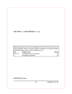 SECTION : C (GRAMMAR) 10 marks