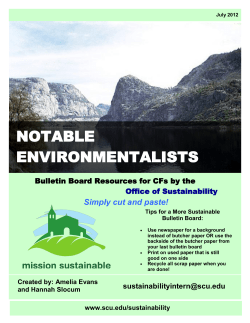 Noteworthy Environmentalists